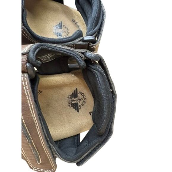 Men's Dockers Sandals Hook & Loop Fasteners SZ 10 Fusion Footbed Memory Foam - Picture 3 of 9